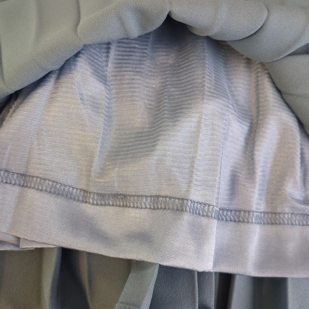 Blue Pleated Midi Skirt Size M Office Academia Preppy Cottagecore NWT Kate Kasin - Picture 6 of 9